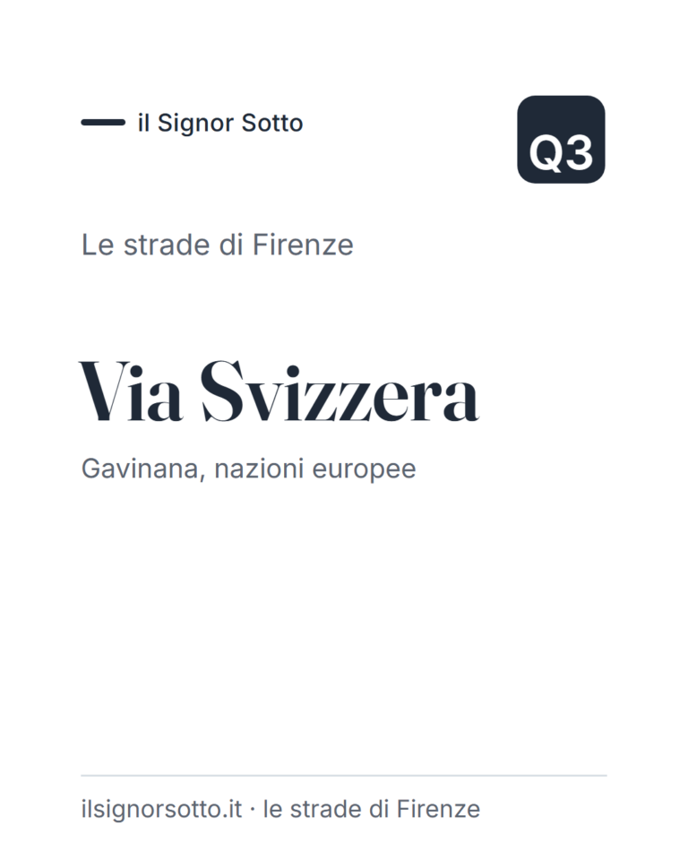 Via Svizzera, Quartiere 3 Firenze
