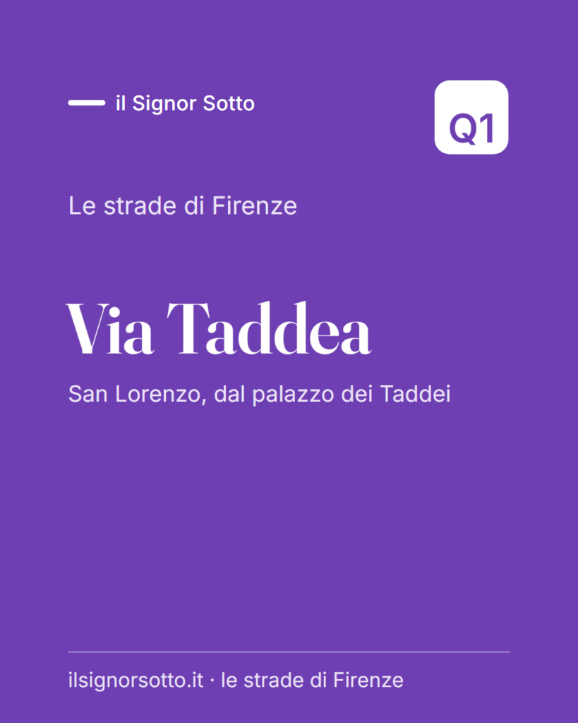 Via Taddea, Quartiere 1 Firenze