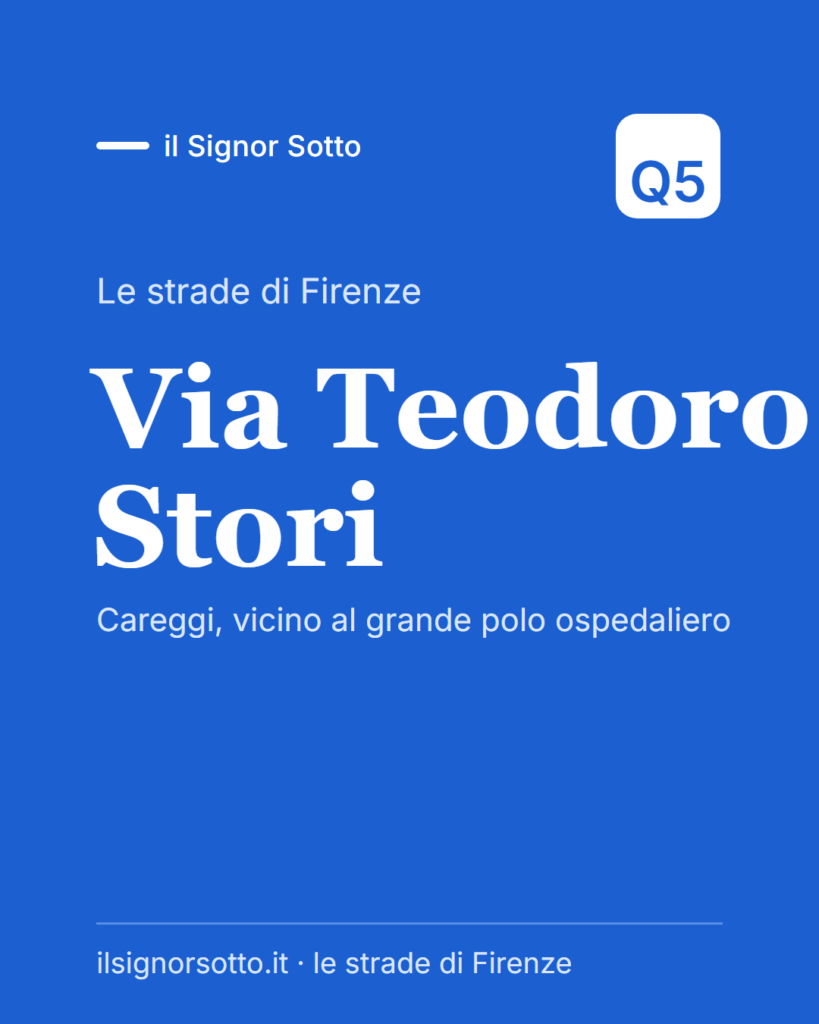 Via Teodoro Stori, Quartiere 5 Firenze