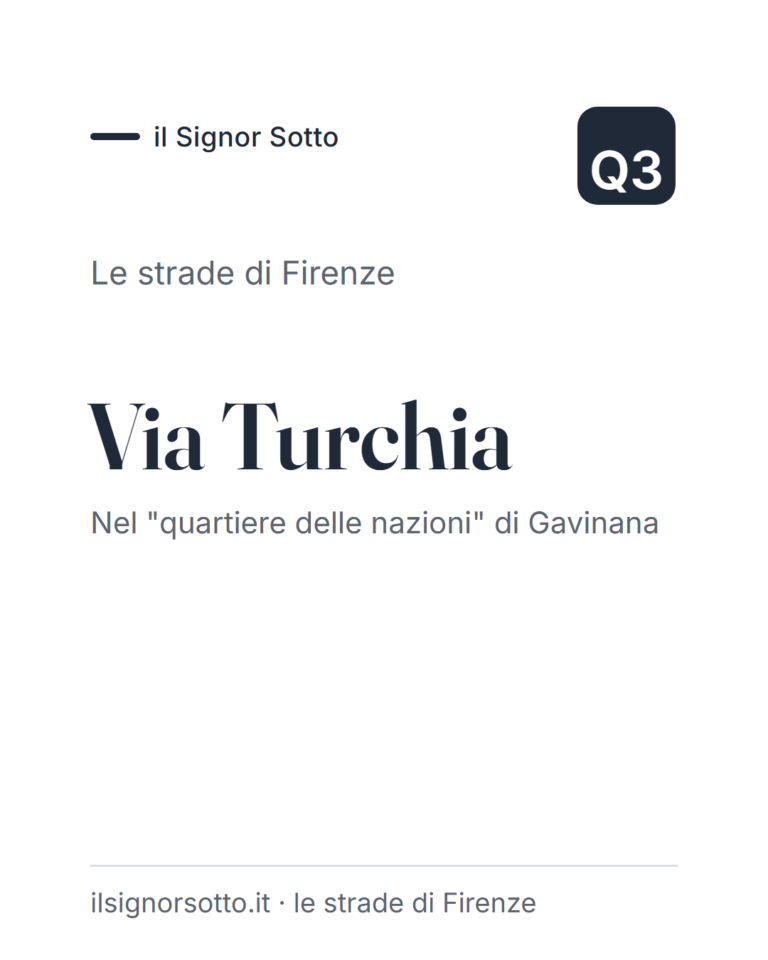 Via Turchia, Quartiere 3 Firenze