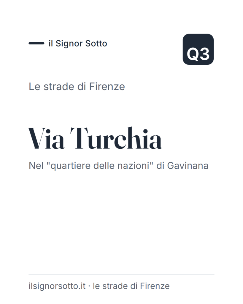 Via Turchia, Quartiere 3 Firenze