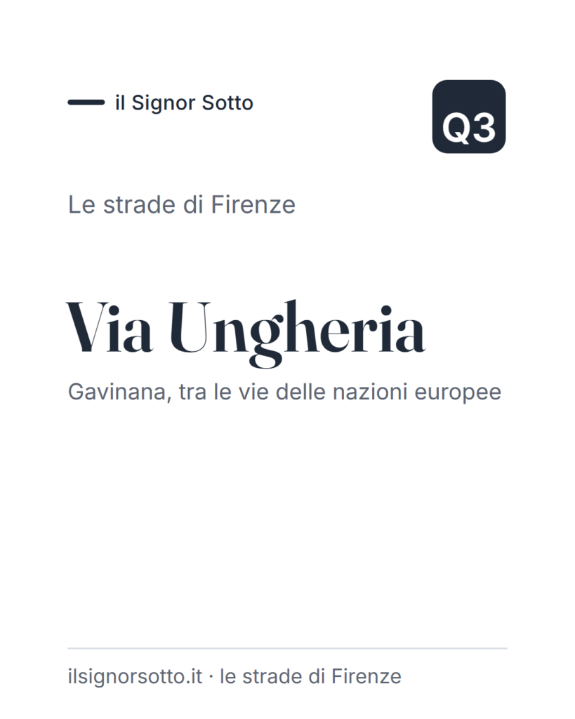 Via Ungheria, Quartiere 3 Firenze