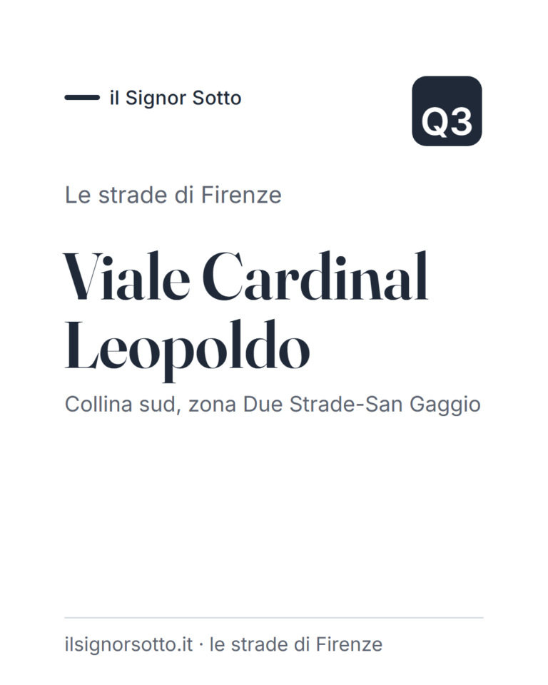 Viale Cardinal Leopoldo, Quartiere 3 Firenze