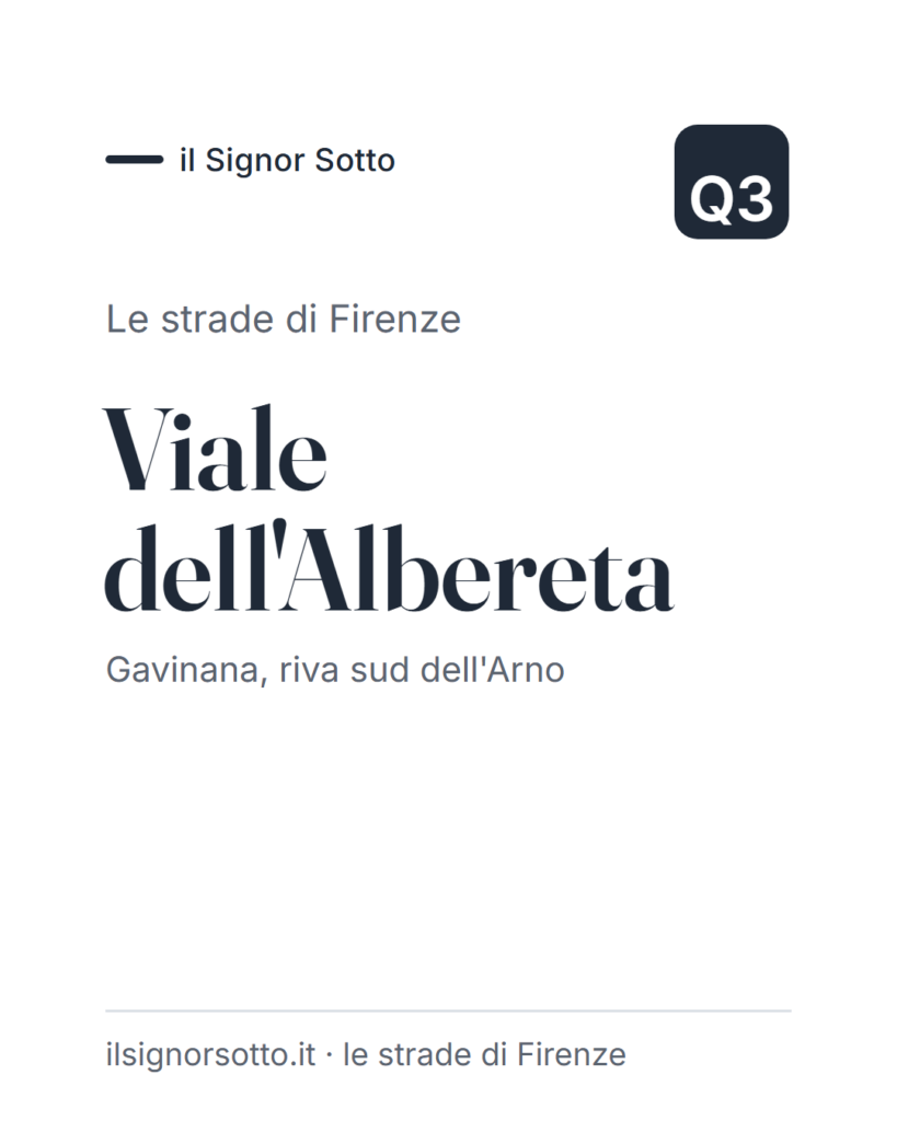 Viale dell’Albereta, Quartiere 3 Firenze