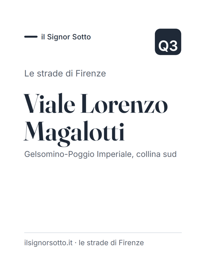 Viale Lorenzo Magalotti, Quartiere 3 Firenze