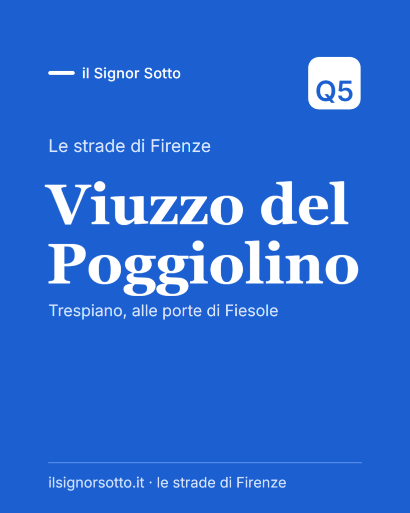 Viuzzo del Poggiolino, Quartiere 5 Firenze