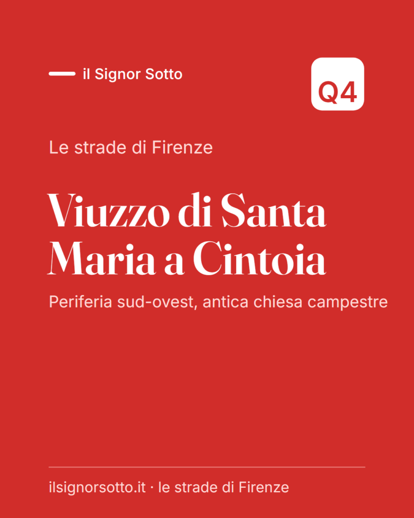 Viuzzo di Santa Maria a Cintoia, Quartiere 4 Firenze
