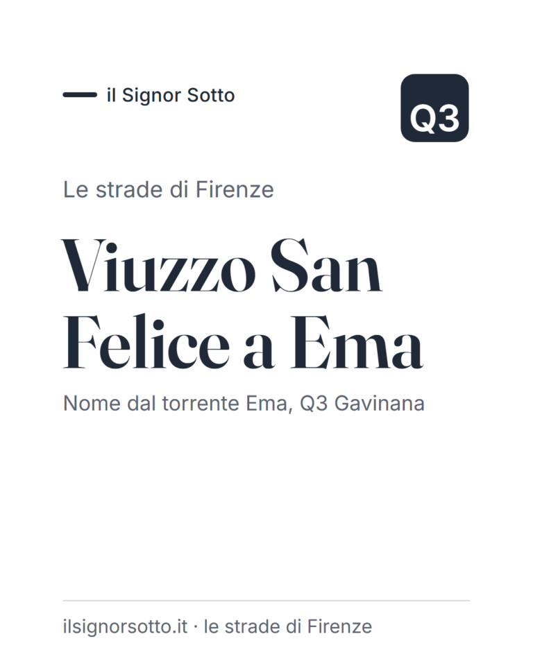 Viuzzo San Felice a Ema, Quartiere 3 Firenze