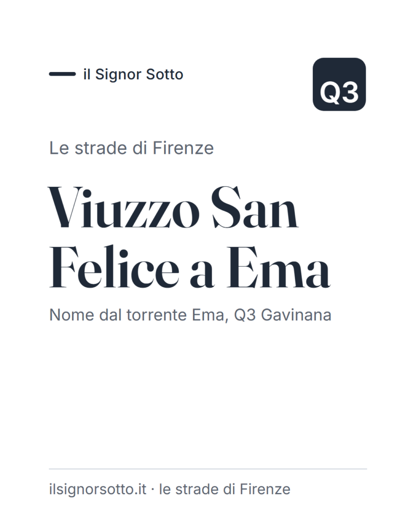 Viuzzo San Felice a Ema, Quartiere 3 Firenze