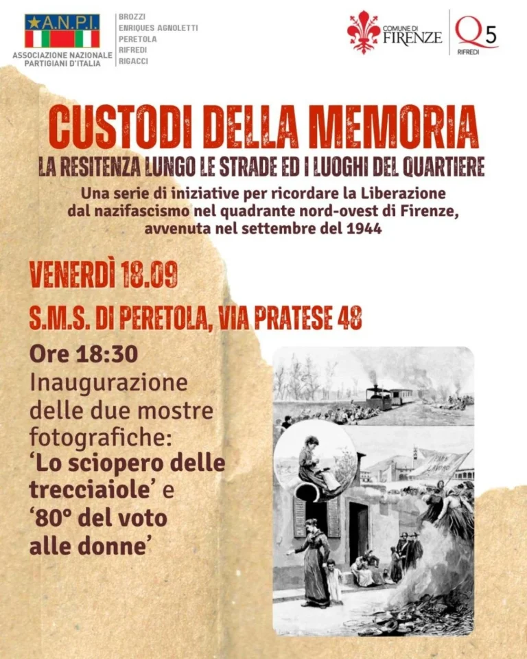 Locandina: "Custodi della memoria": Inaugurazione mostre fotografiche a Peretola