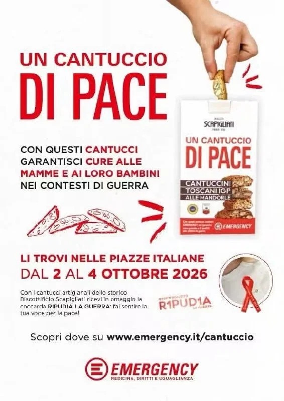 Locandina: "Un cantuccio di pace": Raccolta fondi Emergency