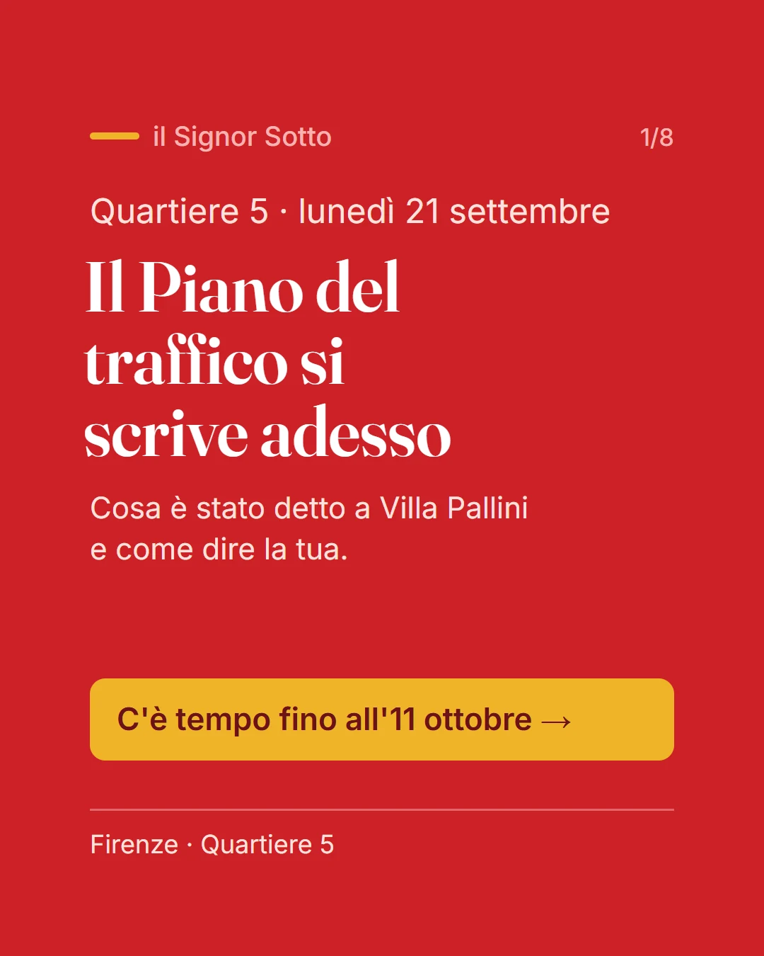 PGTU; Quartiere 5; Villa Pallini; 21 settembre 2026