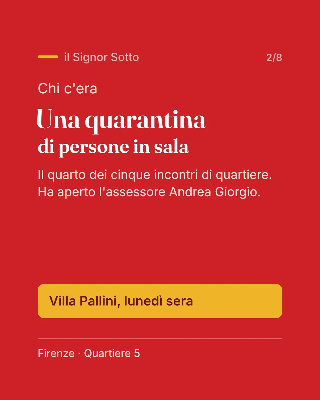 incontro pubblico; Villa Pallini; assessore Andrea Giorgio; Quartiere 5