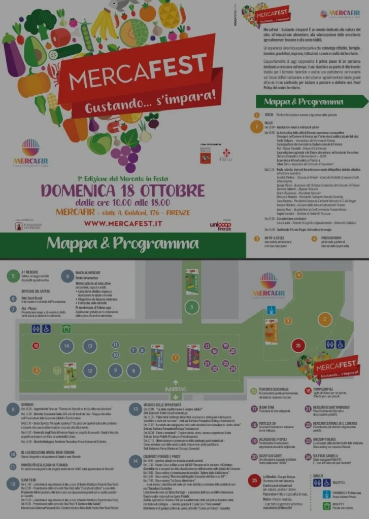 Locandina: MercaFest, «Gustando... s'impara!»: 1ª edizione del Mercato in Festa
